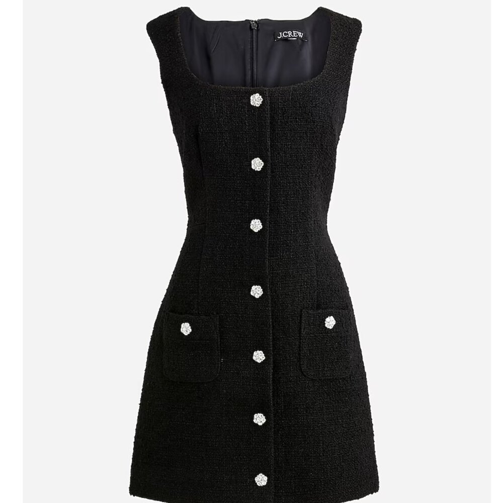J. Crew Sophia sleeveless dress with jewel buttons